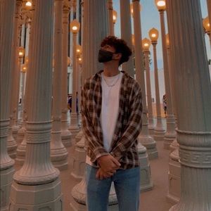 Anchor BLue - Brown Flannel